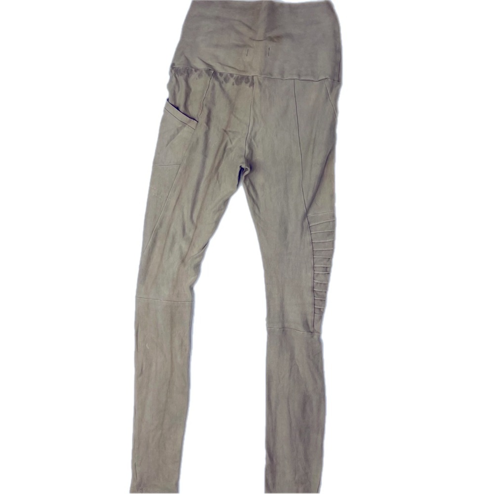 DORAWYN Dyed Moto Leggings Grey Hemp Organic Festival Pants Burning Man *READ S